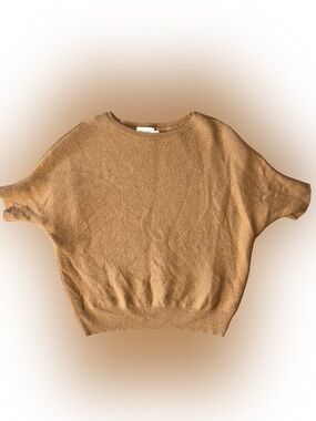 The Reset R Label Cozy Camel Wool Short Sleeve Sweater